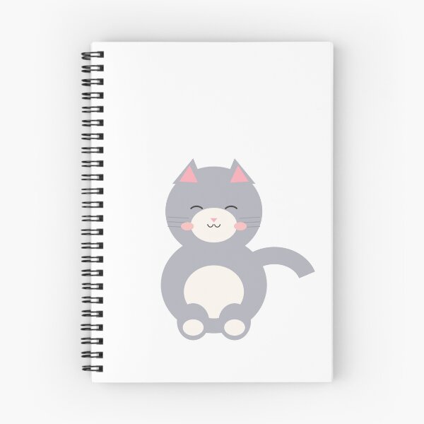 Item preview, cute kitten illustration kawaii sticker catlover animal adorable petlover gray designed and sold by kd2010.