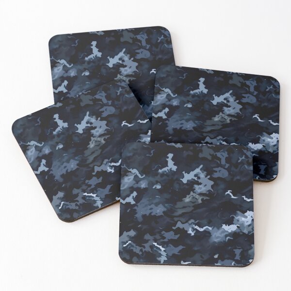 Item preview, Midnight Navy Camo Pattern Very Dark Blue and Black Camouflage designed and sold by Yoruhara.
