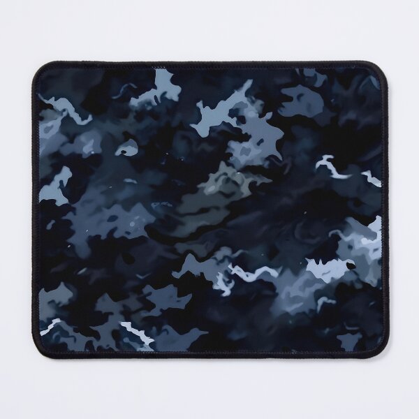 Item preview, Midnight Navy Camo Pattern Very Dark Blue and Black Camouflage designed and sold by Nine Lives Studio.
