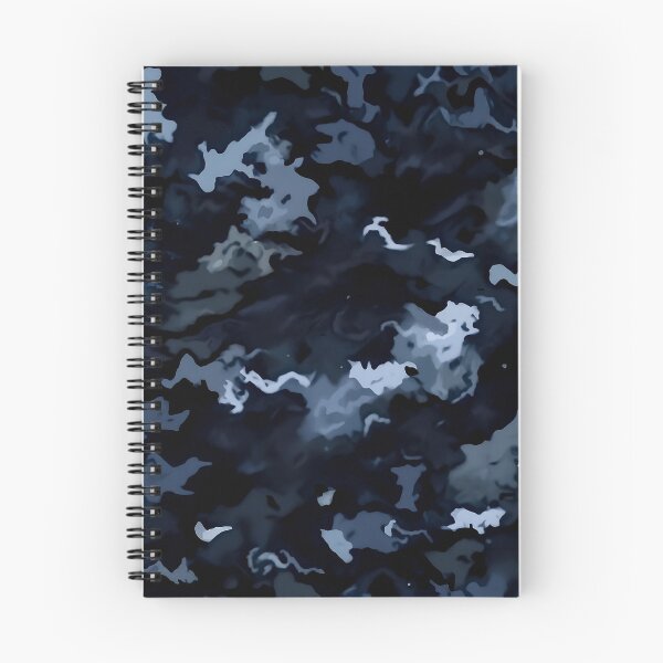 Item preview, Midnight Navy Camo Pattern Very Dark Blue and Black Camouflage designed and sold by Nine Lives Studio.
