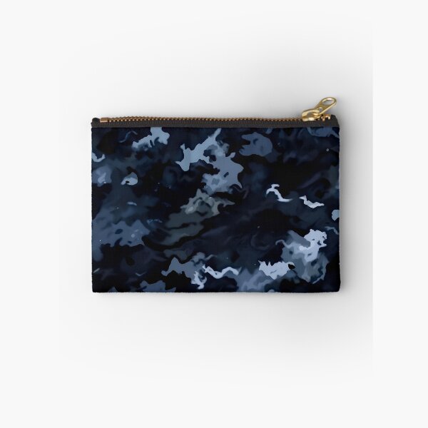 Item preview, Midnight Navy Camo Pattern Very Dark Blue and Black Camouflage designed and sold by Nine Lives Studio.