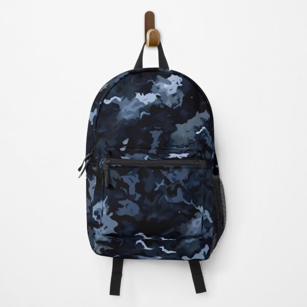 Item preview, Midnight Navy Camo Pattern Very Dark Blue and Black Camouflage designed and sold by Nine Lives Studio.