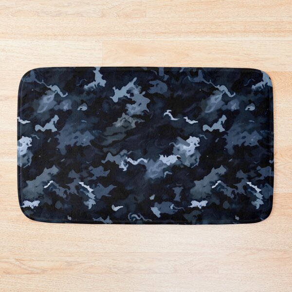Item preview, Midnight Navy Camo Pattern Very Dark Blue and Black Camouflage designed and sold by Nine Lives Studio.