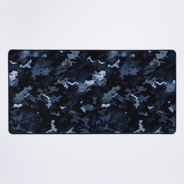 Item preview, Midnight Navy Camo Pattern Very Dark Blue and Black Camouflage designed and sold by Nine Lives Studio.