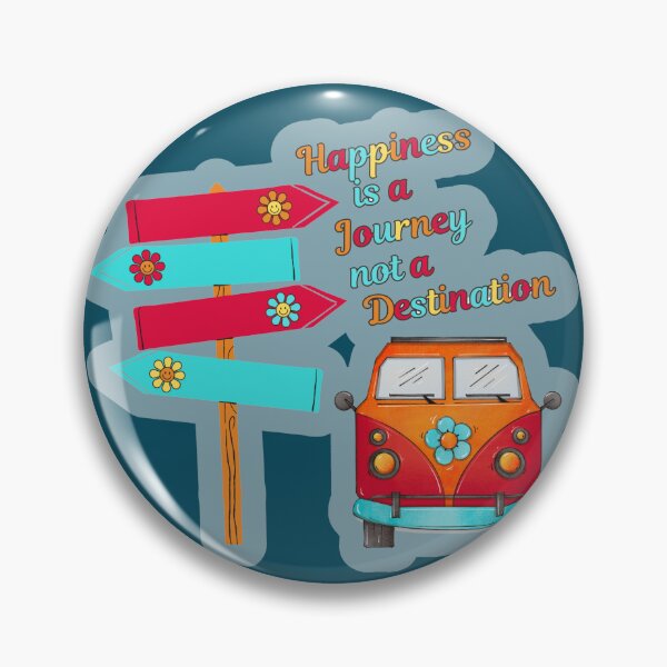 Item preview, Happiness is a Journey not a Destination | Cute Retro Design with Inspirational Saying designed and sold by LibrarianLauren.