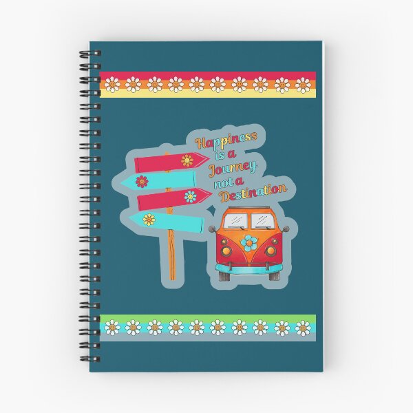 Item preview, Happiness is a Journey not a Destination | Cute Retro Design with Inspirational Saying designed and sold by LibrarianLauren.