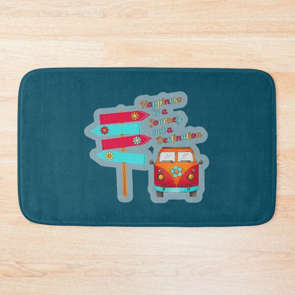 Item preview, Happiness is a Journey not a Destination | Cute Retro Design with Inspirational Saying designed and sold by LibrarianLauren.