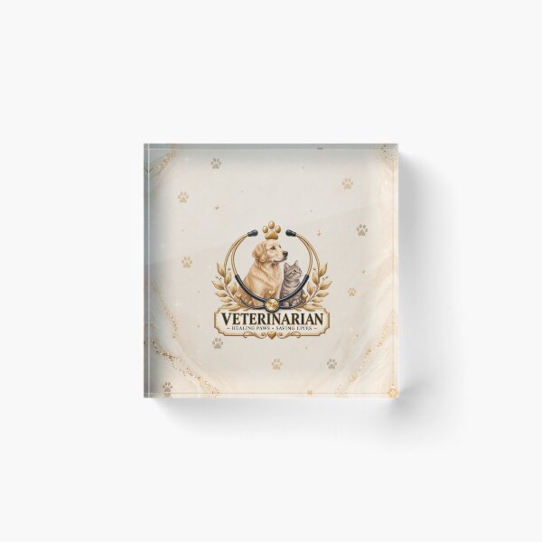 Item preview, Elegant Veterinarian – Golden Paws & Pet Care Design designed and sold by HO•Designs.
