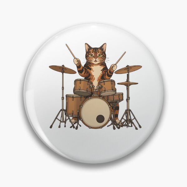 Item preview, Tortie cat plays the drums designed and sold by ParadoxParadox.