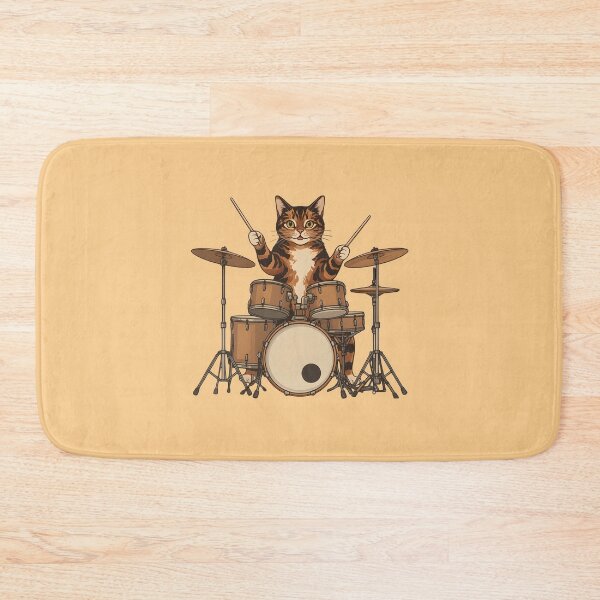 Item preview, Tortie cat plays the drums designed and sold by ParadoxParadox.