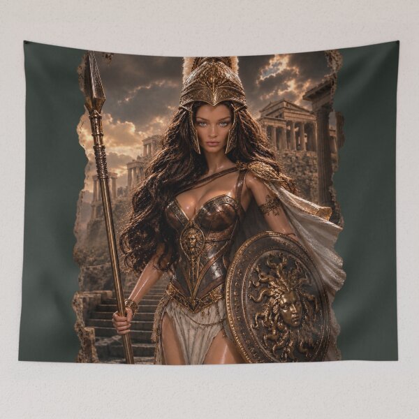 Item preview, Athena Warrior Goddess designed and sold by Moxie-Cat-Universe.