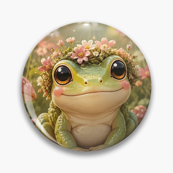 Item preview, Enchanted Flower Frog designed and sold by Gold&pixels.