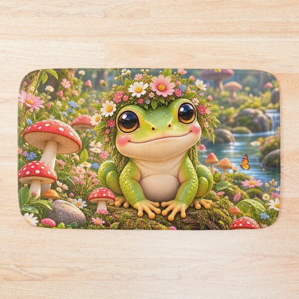 Item preview, Enchanted Flower Frog designed and sold by Gold&pixels.