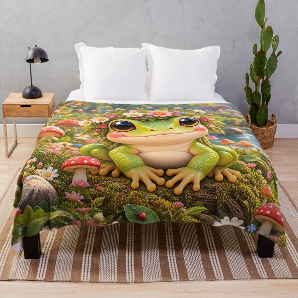 Item preview, Enchanted Flower Frog designed and sold by Gold&pixels.