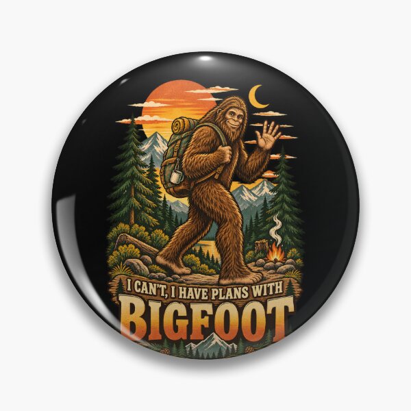 Item preview, I Can’t, I Have Plans With Bigfoot – Vintage Hiking Sasquatch designed and sold by Ajdaprint.