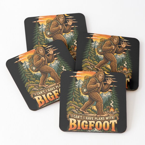 Aperçu de l'œuvre I Can’t, I Have Plans With Bigfoot – Vintage Hiking Sasquatch créée et vendue par Ajdaprint.