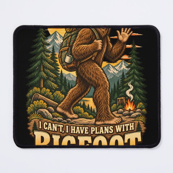 Item preview, I Can’t, I Have Plans With Bigfoot – Vintage Hiking Sasquatch designed and sold by Ajdaprint.