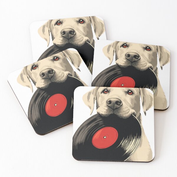 Item preview, golden retriever with record designed and sold by PhiloDoh.