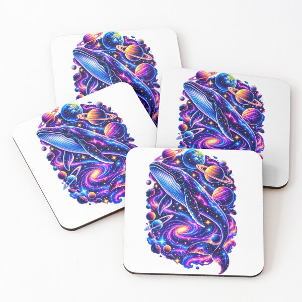 Item preview, Cosmic Galaxy Whale Among Colorful Planets designed and sold by TinyWeird.