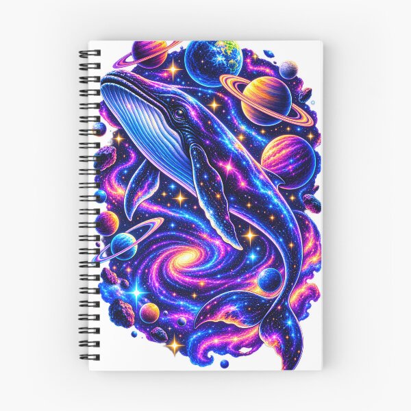 Item preview, Cosmic Galaxy Whale Among Colorful Planets designed and sold by TinyWeird.
