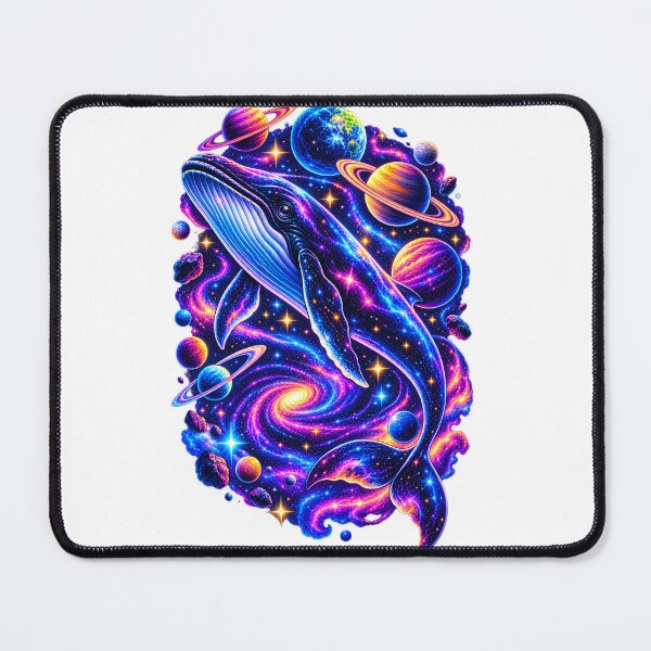 Item preview, Cosmic Galaxy Whale Among Colorful Planets designed and sold by TinyWeird.