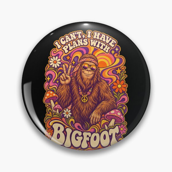 Item preview, I Can’t, I Have Plans With Bigfoot – Groovy Retro Sasquatch designed and sold by Ajdaprint.