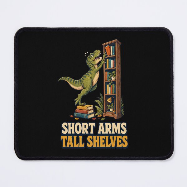 Item preview, Short Arms Tall Shelves T-Rex Reading Dinosaur Art designed and sold by CG Studio.