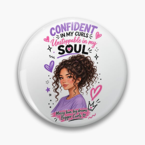 Item preview, Confident In My Curls - curly hair designed and sold by Lily Lola.