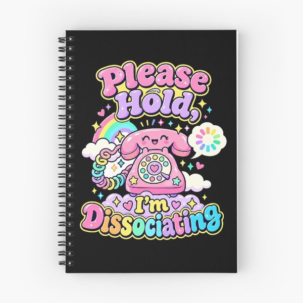 Item preview, Please Hold I’m Dissociating Pastel Mental Health Sticker designed and sold by ArcanePrintsxo.