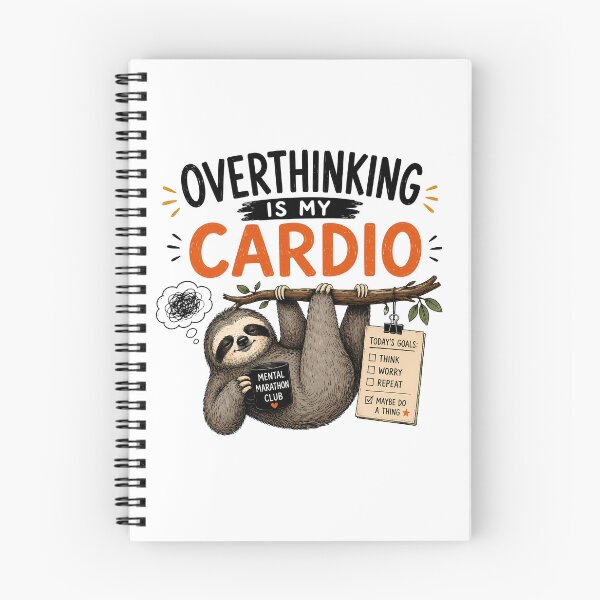 Item preview, ADHD Overthinking Is My Cardio Sloth Mental Marathon Club Neurodivergent Humor Quote designed and sold by Marti’s Shop Corner.