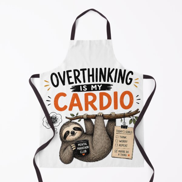 Item preview, ADHD Overthinking Is My Cardio Sloth Mental Marathon Club Neurodivergent Humor Quote designed and sold by Marti’s Shop Corner.