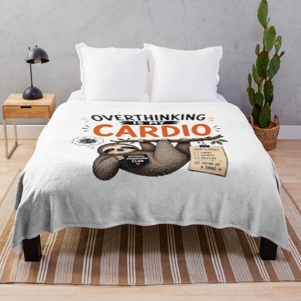 Item preview, ADHD Overthinking Is My Cardio Sloth Mental Marathon Club Neurodivergent Humor Quote designed and sold by Marti’s Shop Corner.