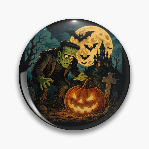 Item preview, Frankenstein Halloween Pumpkin Night designed and sold by NucciCollective.