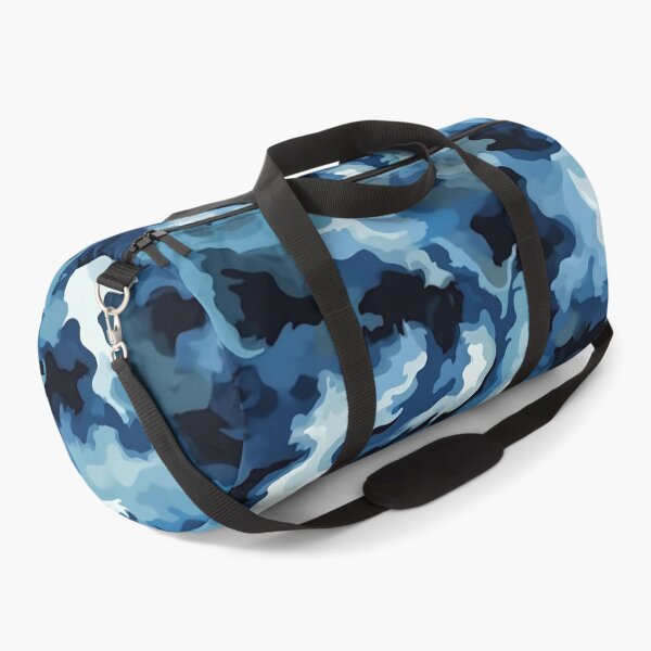 Item preview, Ocean Blue Camo Pattern Deep Navy and White Camouflage designed and sold by Nine Lives Studio.