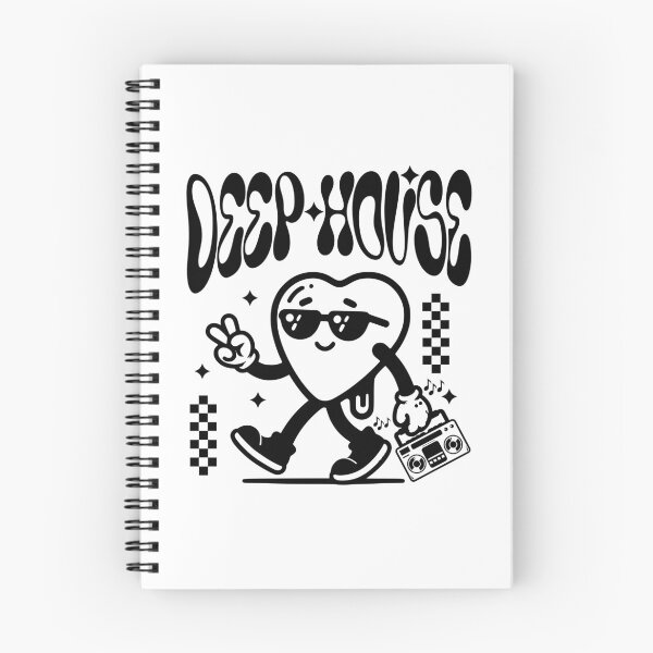 Item preview, DEEP HOUSE - Heart Boombox Guy (Black)  designed and sold by Discothreadz.