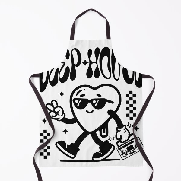 Item preview, DEEP HOUSE - Heart Boombox Guy (Black) designed and sold by Discothreadz.