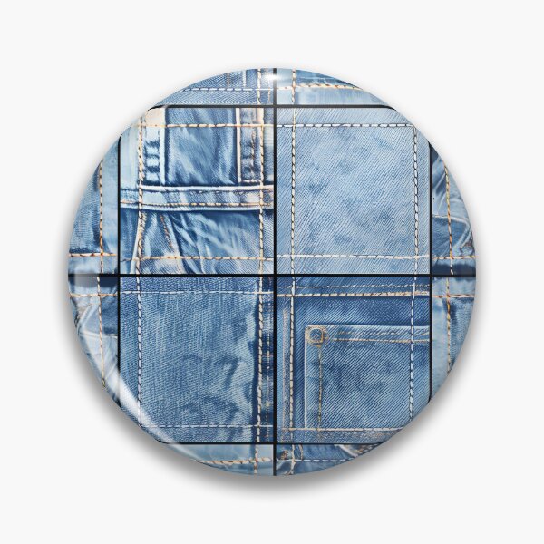 Item preview, Blue Denim Patchwork Pattern designed and sold by Groovy Looks.