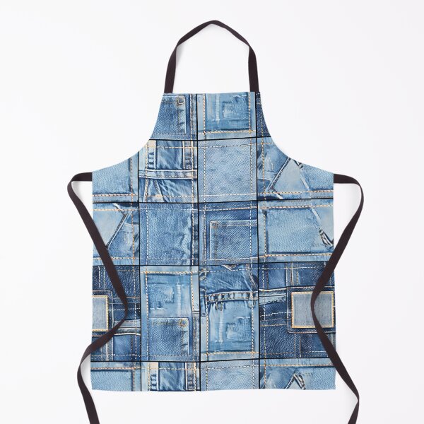Item preview, Blue Denim Patchwork Pattern designed and sold by Groovy Looks.