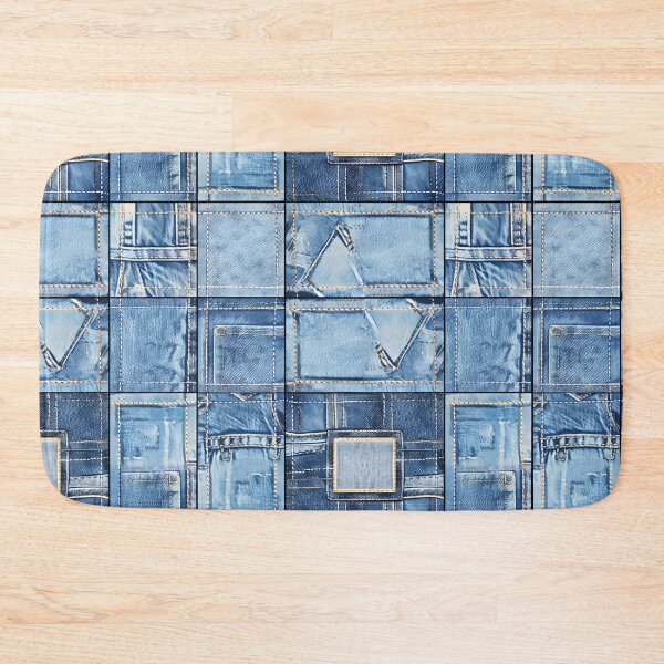 Item preview, Blue Denim Patchwork Pattern designed and sold by Groovy Looks.