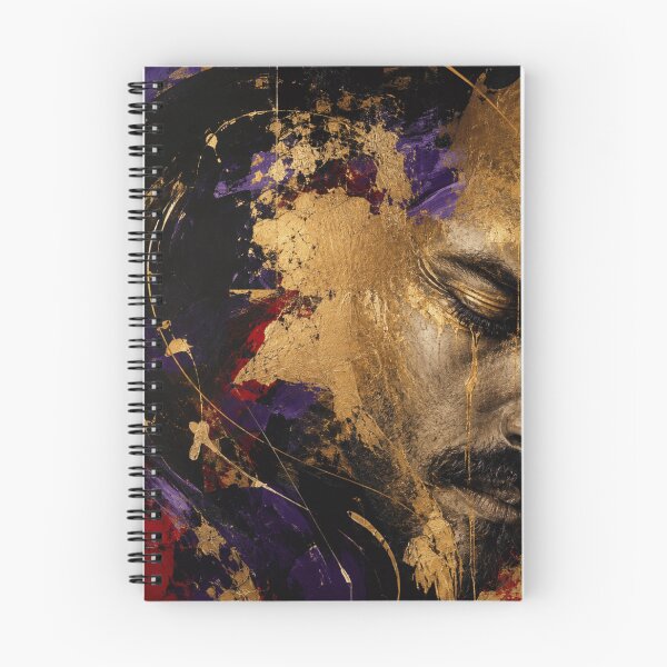 Item preview, Emotional Resilience Abstract Portrait Black Gold Crimson and Violet designed and sold by SHOCAMPOS DESIGNS .