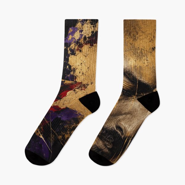 Item preview, Emotional Resilience Abstract Portrait Black Gold Crimson and Violet designed and sold by SHOCAMPOS DESIGNS .
