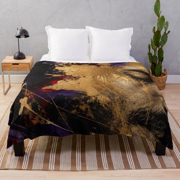 Item preview, Emotional Resilience Abstract Portrait Black Gold Crimson and Violet designed and sold by SHOCAMPOS DESIGNS .