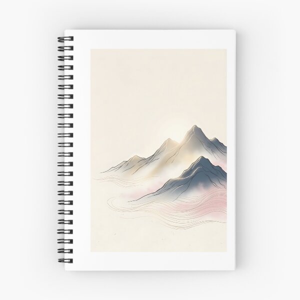 Item preview, Ethereal Japanese Mist Mountains Art Print - Serene Sumi-e Style  designed and sold by Wagara-J.