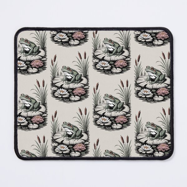 Item preview, Frog on Water Lily Pond Life Illustration designed and sold by NuvoraNest.