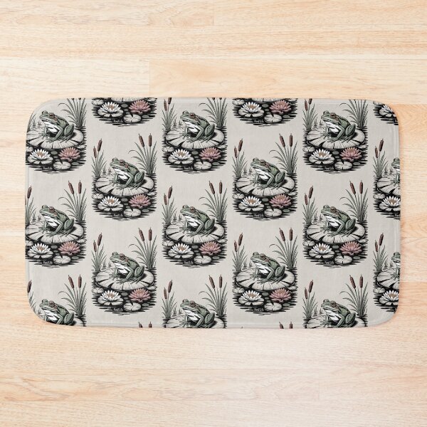 Item preview, Frog on Water Lily Pond Life Illustration designed and sold by NuvoraNest.