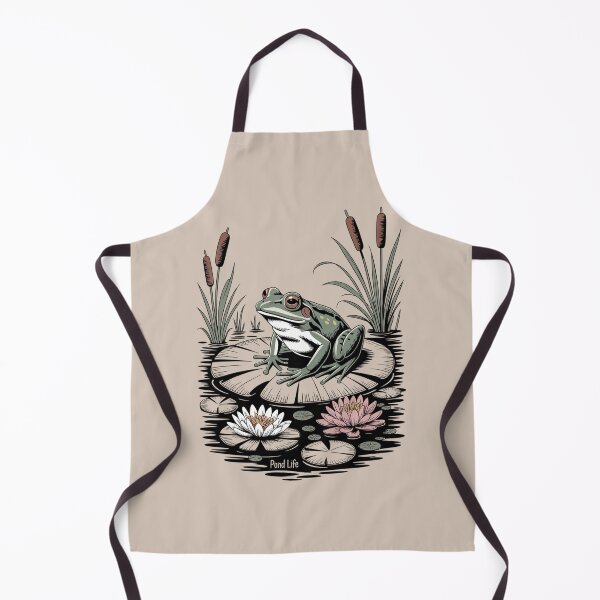 Item preview, Frog on Water Lily Pond Life Illustration designed and sold by NuvoraNest.