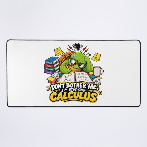 Item preview, Don't Bother Me I'm Studying Calculus - Funny Math Turtle designed and sold by RaulWeirdAndFun.