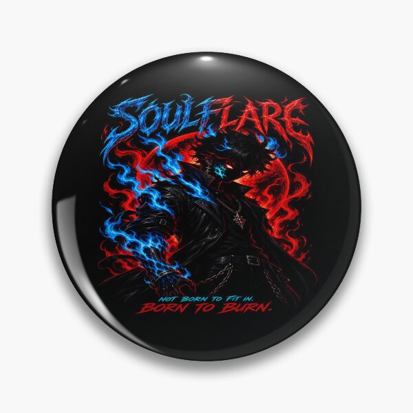 Item preview, Soulflare Dark Fantasy Warrior -Blue Fire Red  Gothic Illustration designed and sold by TTdesigns123.