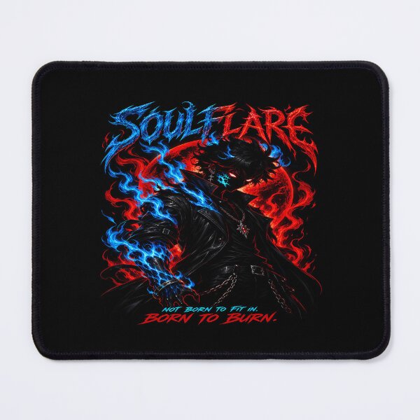 Item preview, Soulflare Dark Fantasy Warrior -Blue Fire Red  Gothic Illustration designed and sold by TTdesigns123.