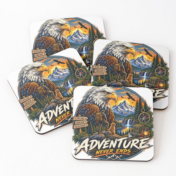 Item preview, Bald Eagle Adventure – Mountain Hiking Explorer designed and sold by CreativeMindsetLab.
